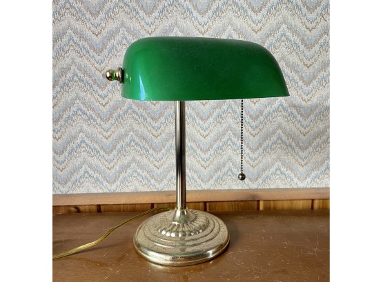 Green Case Glass Desk Lamp Brass Lamp
