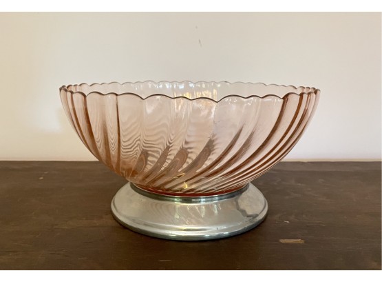 Arcoroc France Pink Glass Bowl