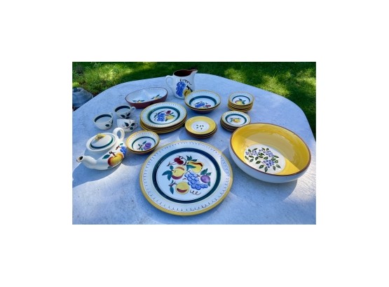 Lot Of STANGL Dishes, Fruit 7 Blueberry Pattern