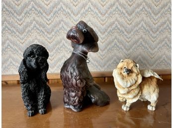 3 Dog Figural Items