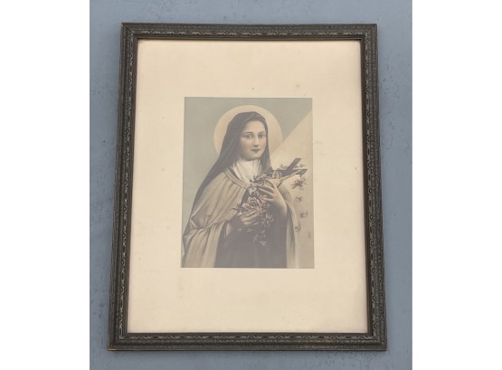 Colored Religious Print Of St. Therese Of Lisieux