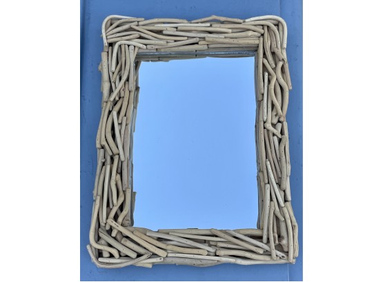 Contemporary Mirror With Driftwood Frame
