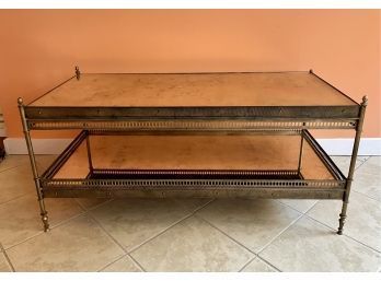 Mirrored Two Tier Low Coffee Table