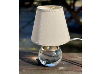 Stylish Glass Ball & Chrome Lamp