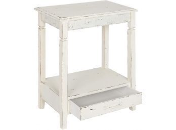 New In Box Kate &  Laurel Pair Of Farmhouse Style Bedside / End Tables