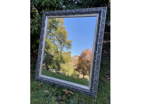 Silver Gilt Carved Wood Frame Mirror