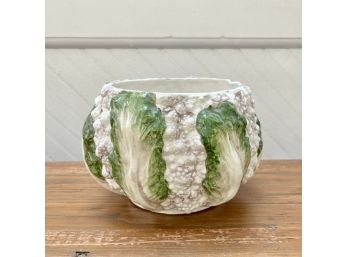 Vintage Majolica Cauliflower Bowl / Rose Vase