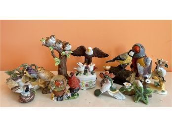Group Bird Figural Items (12 Pieces)