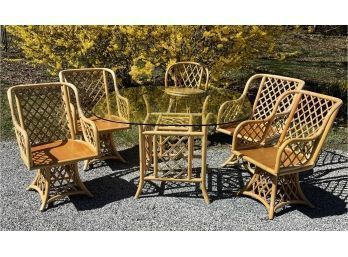 Rattan Dinette Set & Counter Stool, Table & Chairs