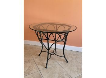 Low Glass Top Side Table