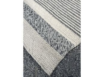 Ikea Gray & White Wool Rug