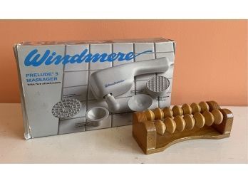 Windmere Massager And Wood Hand Held Massager