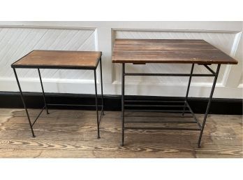 2 Tables With Iron Bases