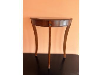 Small Wood Demi Lune Side Table