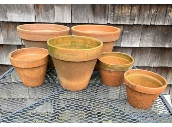 6 Various Terracotta Pots