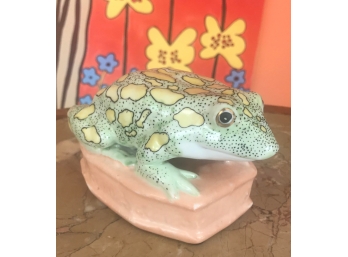 Maitland Smith Ceramic Frog