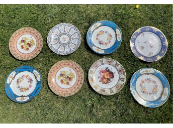 Set 8 Chatsworth Painted Metal Dinner Size Plates