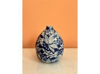 Blue & White Ceramic Bud Vase