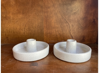 Smith & Hawken Ceramic Candlestick Holders