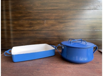 2 Blue DANSK Kobenstyle Cookware Pieces
