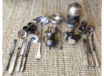 Large Lot Silverplate Some Sterling