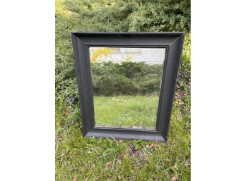 Vintage Mirror With Dark Gray Painted Frame