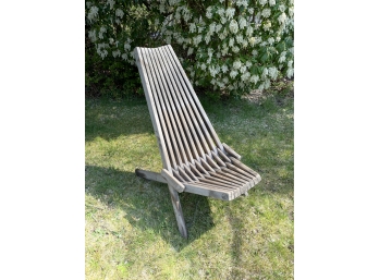 Hans Wegner Style Slatted Teak Folding Chair