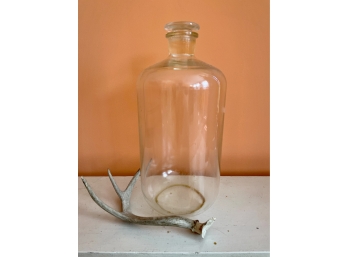 Large Vintage Pyrex Glass Bottle With Stopper