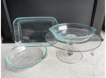 Group Of Cookware Dishes And Cake Stand