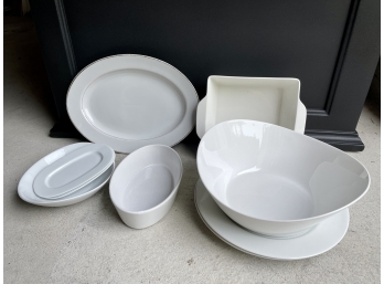 Group Of White Kitchen Serving Dishes