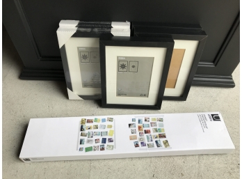5 Ikea Ribba Picture Frames & Umbra Hang It Photo Display