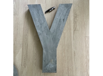 Large Metal Wall Mounted Letter 'Y'