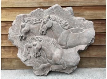 Large Wild Horses Terracotta Fragment
