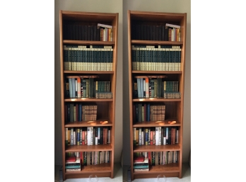 Pair Workbench Mid Century Bookcases