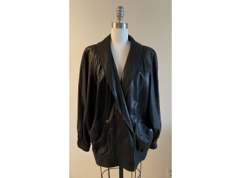 Lanna Soft Black Leather Jacket Size L
