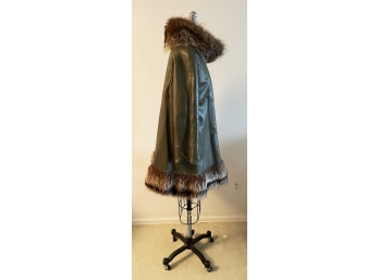 Bonnie Cashin Fur Lined Leather Coat M/l
