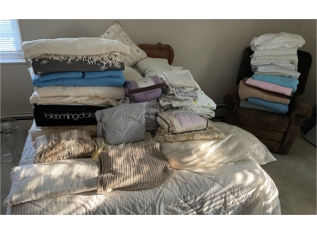 Huge Lot Bed Linens & Blankets
