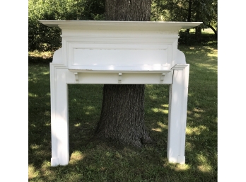 Painted White Farm House Fireplace Mantel