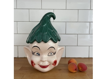 Vintage Elf Pixie Peter Pan Novelty Cookie Jar