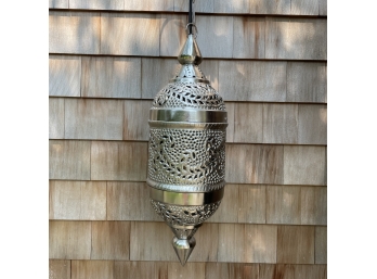 Moroccan Punched Metal Lantern Fixture
