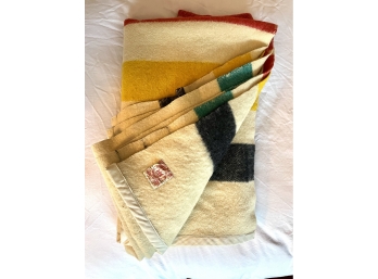 Vintage Hudson Bay Point Wool Blanket