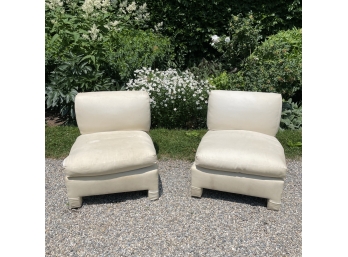 Vintage Pair Of Slipper Chairs - Ready For Upholstery