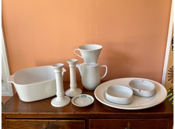Group Of White Ceramic Dishware