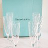 Tiffany & Co Set Of 6 Champagne Flutes Glasses With Original Box