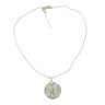 925 Sterling Silver Necklace With Jadeite Happiness Disk Pendant