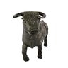 Mid Century Realistic Silver-Plated Model Of A Bull