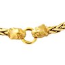 Italian 14k Yellow Gold Lioness Foxtail Mesh Necklace With Spring Ring Clasp