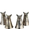 Mid-Century Modern Fox Head Sterling Plated Stirrup Cup PM Italy