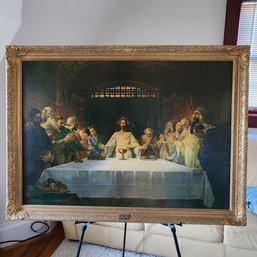 First Mass Of The Last Supper By Kaspar Schleibner Framed Print 43x32