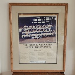 The Brooklyn Dodgers 1955 World Champions Framed Poster